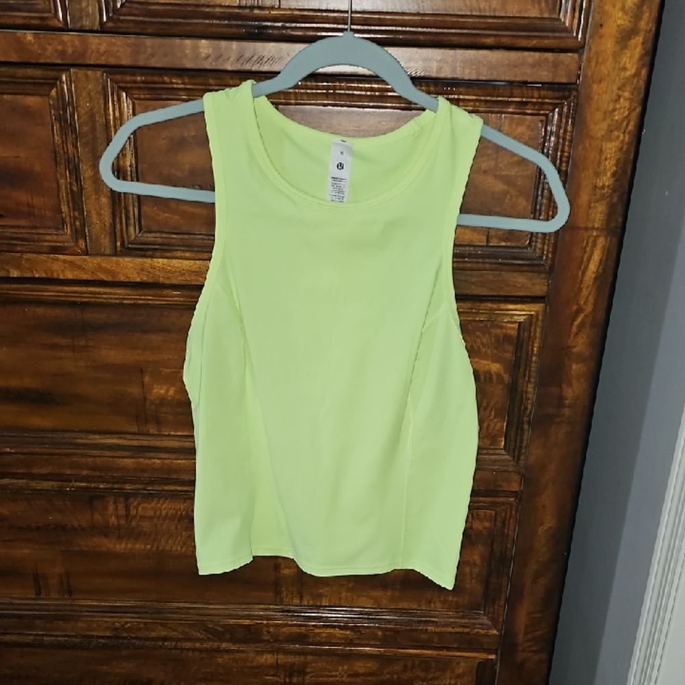 Lululemon Nulux Racerback cropped Run Tank. Sz 10 FZAP- Faded Zap! Nwts!